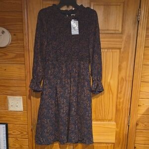 Tulip B Chic Long Sleeve Patterned Dress